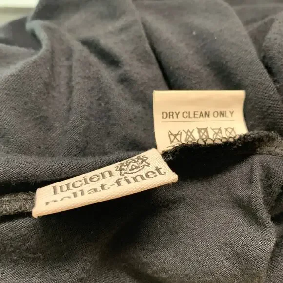 【LUCIEN PELLAT-FINET】Damage Top LUCIEN PELLAT-FINET Size M Black Silver Viscose Rhinestones Casual Top